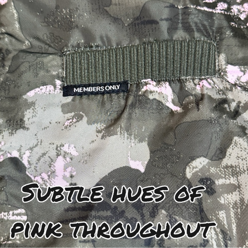 🎉 HOST PICK 🎉Girls’ Members Only Bomber Jacket in camo green and pink. Kids 12 - Picture 15 of 15